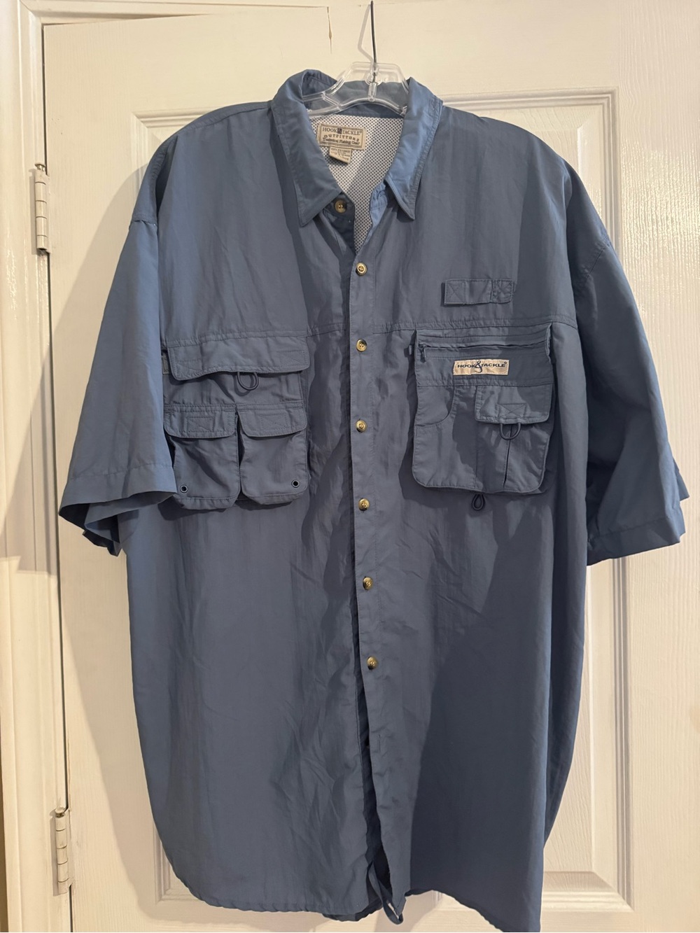 Hook and Tackle Men’s Short-Sleeve Fishing Shirt — Slate Blue
